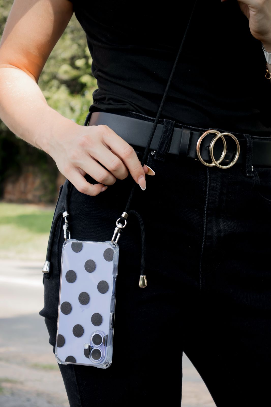 Polkadot Phone Case with Strap