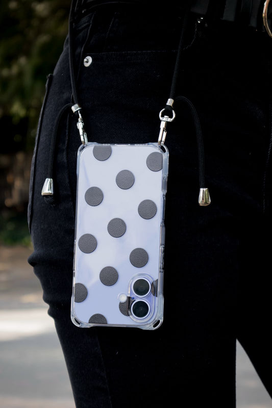 Polkadot Phone Case with Strap