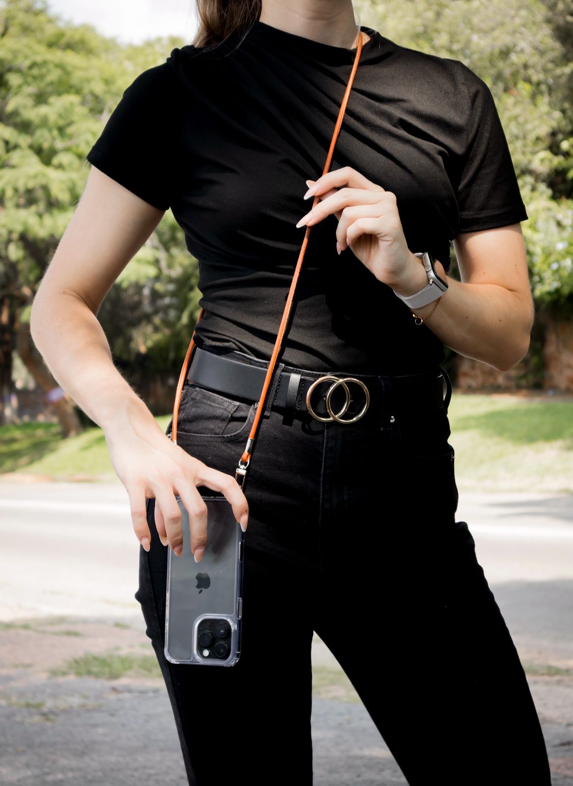 Phone Case With Leather Strap